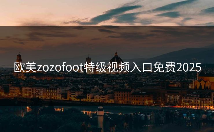 欧美zozofoot特级视频入口免费2025
