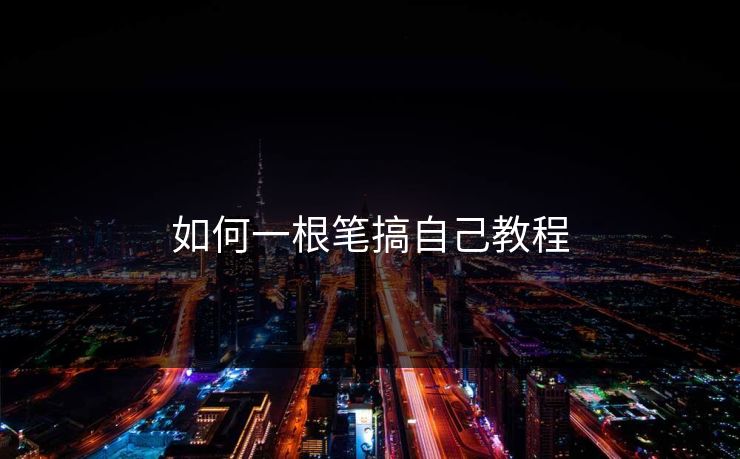 如何一根笔搞自己教程