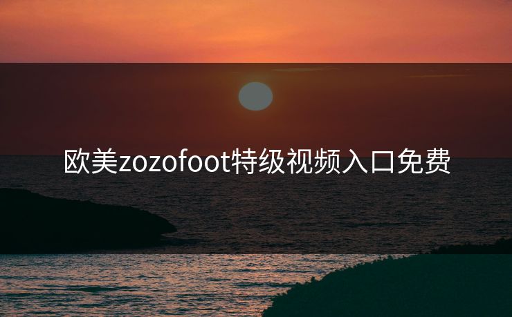 欧美zozofoot特级视频入口免费